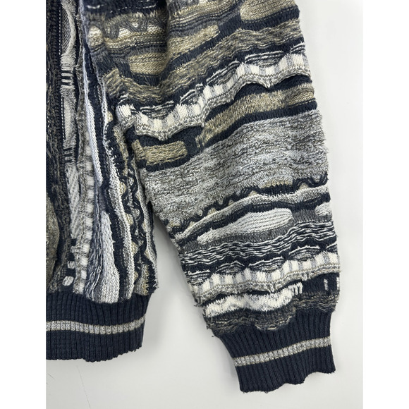 Roundtree & Yorke Knit 3D Sweater Crew Textured Biggie Cosby Men's Size Large - Picture 9 of 16